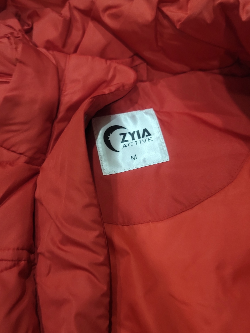 ZYIA Bright Red Hooded Puffer Jacket - Picture 2 of 2